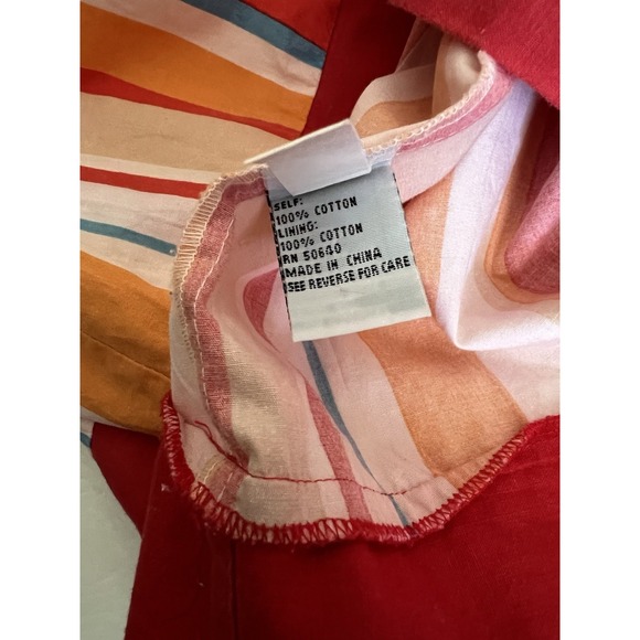 Vintage Johnny Martin Y2K Multicolor Striped Babydoll Dress Size 9 Jr. Hippie - Picture 5 of 12